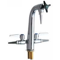 Chicago Faucets 1332-CP Universal Deck Mounted Combination Fitting - Multiple Service Polished Chrome -