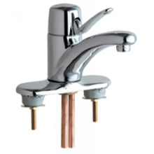 Chicago Faucets 2200-4ABCP Universal Deck Mounted Single Lever Center Faucet Coated Polished Brass -