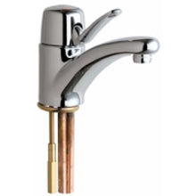 Chicago Faucets 2200-ABCP Universal Single Control Deck Mounted Faucet Coated Polished Brass -