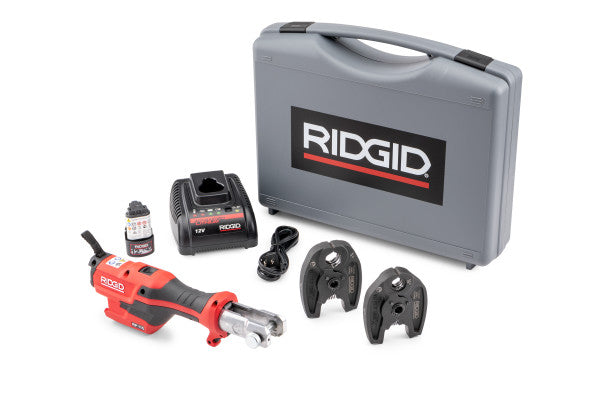 RIDGID 72543 RP 115 Mini Press Tool with Battery Kit & PureFlow Jaws (1/2”–3/4”)