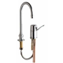 Chicago Faucets 2302-ABCP Universal Deck Mounted Single Control Facuet Polished Chrome -