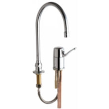 Chicago Faucets 2302-GN8AE3ABCP Universal Aquadis One Handle Lavatory Faucet Coated Polished Brass -