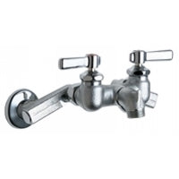 Chicago Faucets 305-RRCF Universal Wall Mounted Service Sink with Adjustable Centers Polished Chrome -