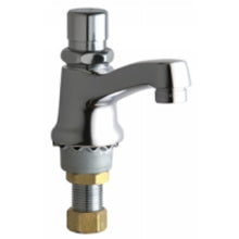 Chicago Faucets 333-SLOE12COLDABCP Universal Deck Mounted Metering Faucet Polished Chrome -