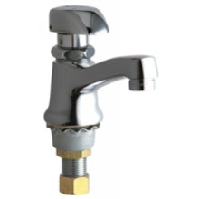 Chicago Faucets 335-E12COLDABCP Universal Deck Mounted Metering Faucet Polished Chrome -