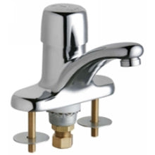 Chicago Faucets 3400-ABCP Universal Deck Mounted Single Handle Metering Faucet Polished Chrome -