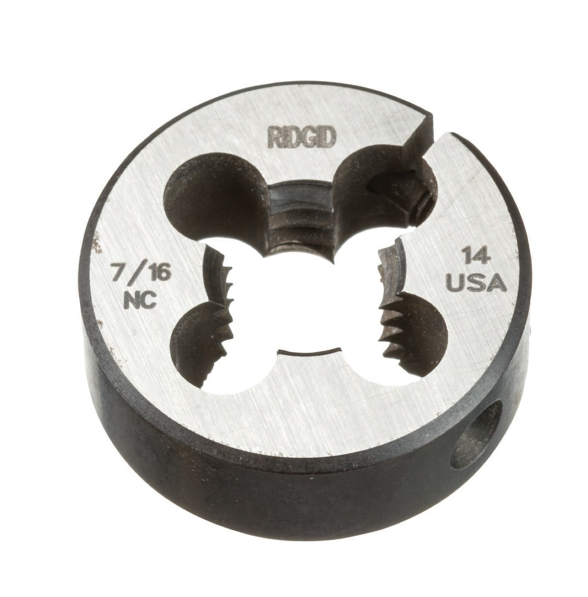 RIDGID 38350 7/16"-14 UNC Alloy RH Bolt Threader Button Die