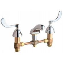 Chicago Faucets 404-317ABCP Universal Widespread Lavatory Facuet with Lever Handles Polished Chrome