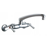 Chicago Faucets 445-L8ABCP Universal Wall Mounted Service Sink with Adjustable Centers Polished Chrome -