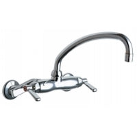 Chicago Faucets 445-L9ABCP Universal Wall Mounted Service Sink with Adjustable Centers Polished Chrome -