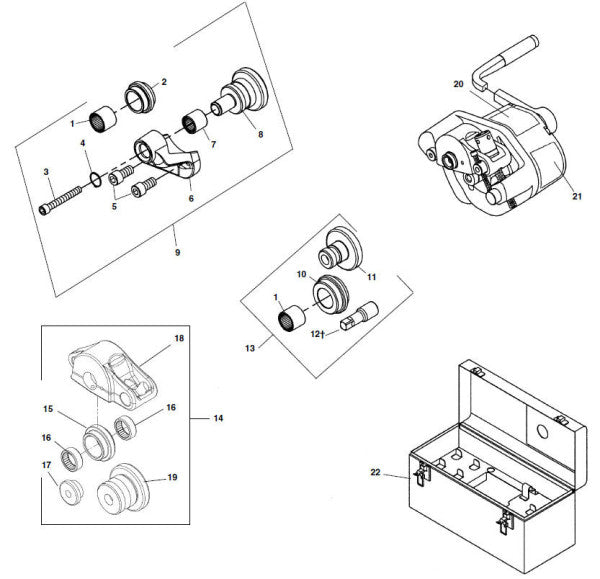 RIDGID 92447 Drive and Groove Roll Set 4" - 6"