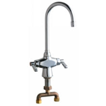 Chicago Faucets 50-TABCP Universal Deck Mounted Single Hole Faucet Polished Chrome -