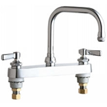 Chicago Faucets 527-ABCP Universal Double Bend Spout Faucet Polished Chrome -