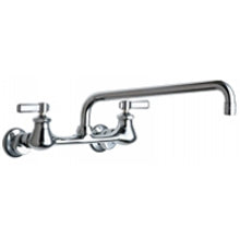 Chicago Faucets 540-LDL12ABCP Universal Wall Mounted Sink Faucet Polished Chrome -