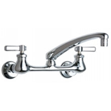 Chicago Faucets 540-LDL8ABCP Universal Wall Mounted Sink Faucet Polished Chrome -