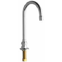 Chicago Faucets 626-E3ABCP Universal Single Hole Gooseneck Spout Polished Chrome