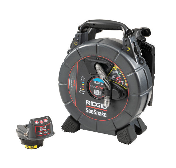 RIDGID 80653 SeeSnake mircroDRAIN APX & CSx Via System with TruSense - 1 Battery and 1 Charger Included