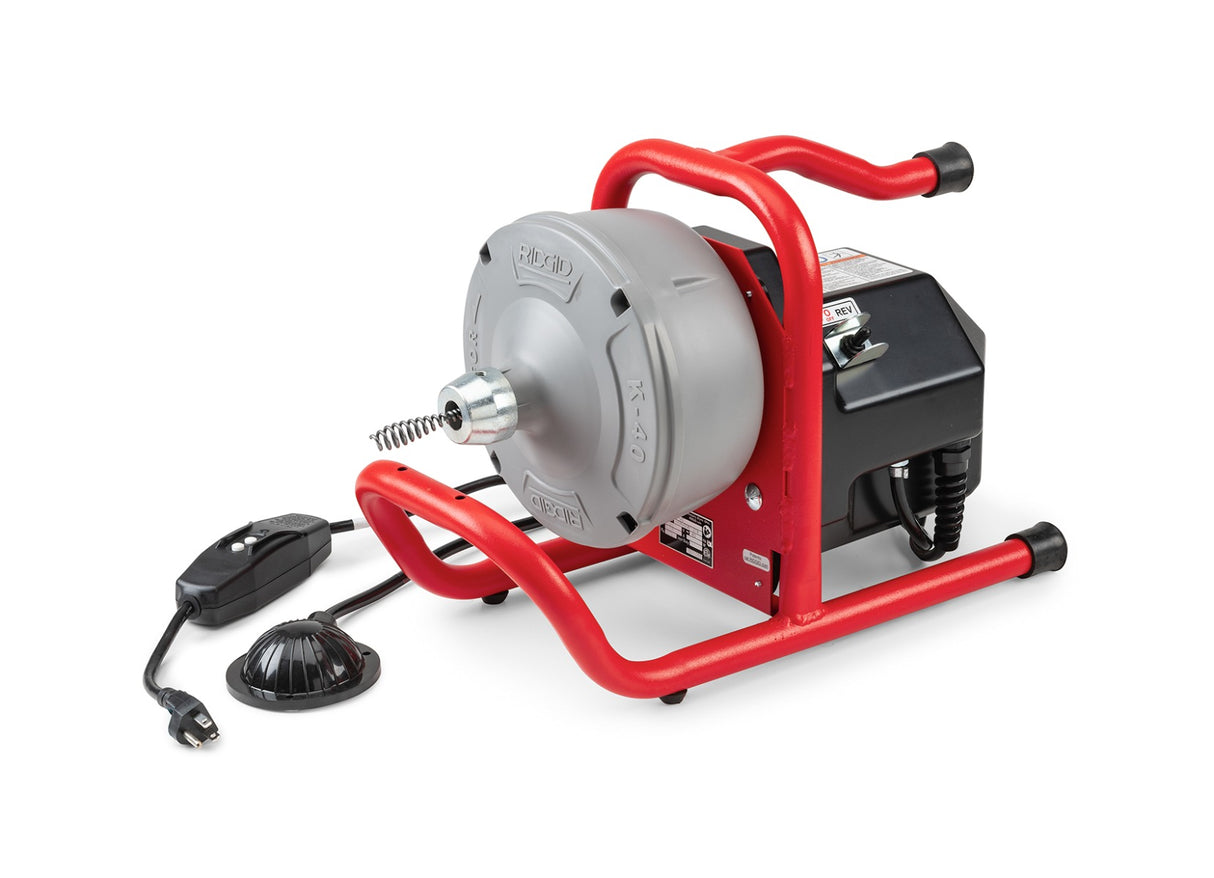 RIDGID 71732 K-40AF Sink Machine with: AUTOFEED, Guide Hose, Mounting Bracket, C-13IC SB, 5/16" x 35' Speed Bump Cable with Inner Drum