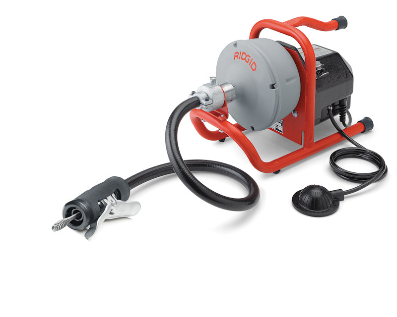 RIDGID 71742 K-40AF 230V Sink Machine with: AUTOFEED, Guide Hose, Mounting Bracket, C-13IC-SB, 5/16" x 35' Speed Bump Cable with Inner Drum 