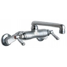 Chicago Faucets 737-RCF Universal Wall Mounted Service Sink with Adjustable Centers Polished Chrome