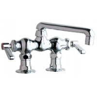 Chicago Faucets 772-ABCP Universal Deck Mounted Sink Faucet Polished Chrome -