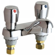 Chicago Faucets 802-VE2805-665ABCP Universal Deck Mounted Metering Faucet Polished Chrome -