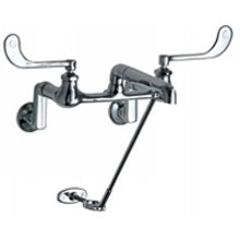 Chicago Faucets 814-CP Universal Wall Mounted Sink Faucet Polished Chrome -