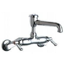 Chicago Faucets 886-CP Universal Wall Mounted Service Sink with Adjustable Centers Polished Chrome