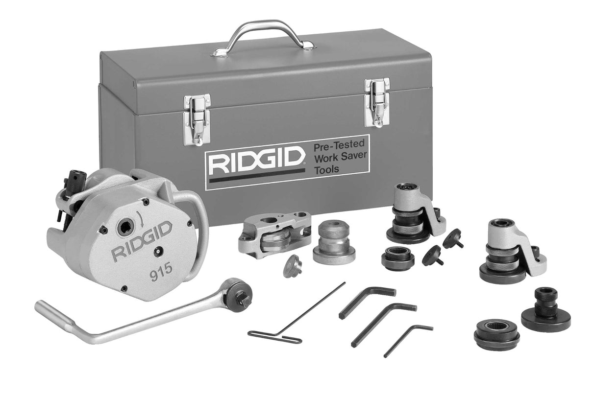 RIDGID 88232 915 Roll Groover with 2" - 6" Sch. 10 (2" - 3 1/2" Sch. 40) Roll Set