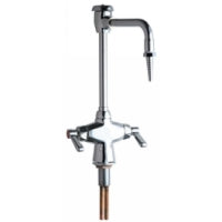 Chicago Faucets 930-369CP Universal Combination Hot and Cold Water Faucet Polished Chrome -