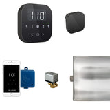 Mr. Steam AirButler Steam Shower Control Package with AirTempo Control and Aroma Glass SteamHead in Black