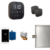 Mr. Steam AirButler Max Steam Shower Control Package with AirTempo Control and Aroma Glass SteamHead in Black