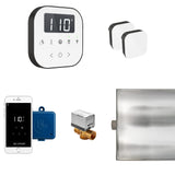 Mr. Steam AirButler Max Steam Shower Control Package with AirTempo Control and Aroma Glass SteamHead in White