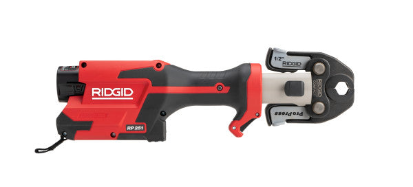 RIDGID 78228 RP 251 Press Tool Battery Kit 1/2"-1" MegaPress Jaws and 1/2"-3/4" Rings with C1 Actuator