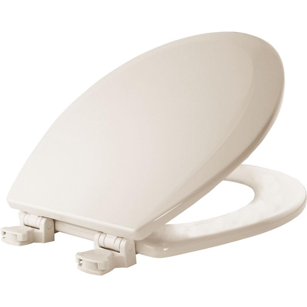 Bemis-500PRO-346 Premium Wood Toilet Seat In Biscuit Color