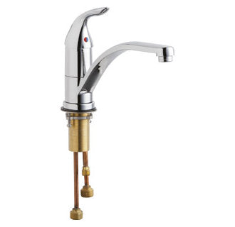 Chicago Faucets 430-ABCP Chrome Commercial Grade Kitchen Faucet with Lever Handle (Eco-Friendly Flow Rate)