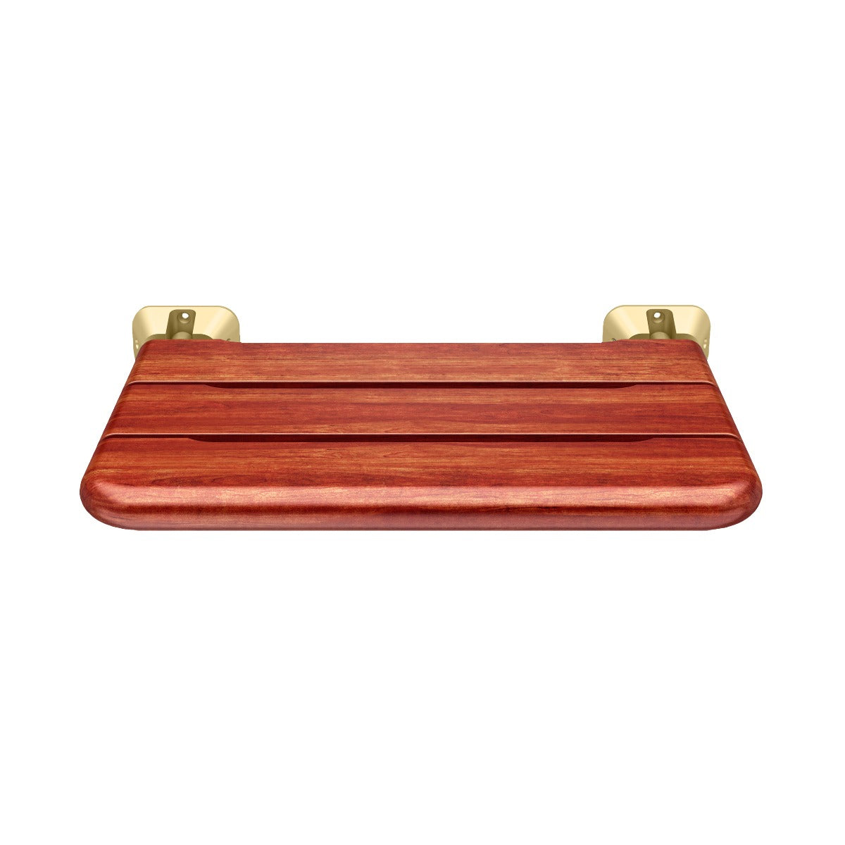 Mr. Steam Wall-Mounted Seat in Satin Brass