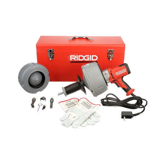 RIDGID 36023 K-45-5 Sink Machine with: C-1IC 5/16" x 25' Inner Core Cable with Inner Drum, C-6 3/8" x 35' Cable with Inner Drum, T-250 Five-Piece Tool Set for 3/8" Cable, C-6429 Carrying Case