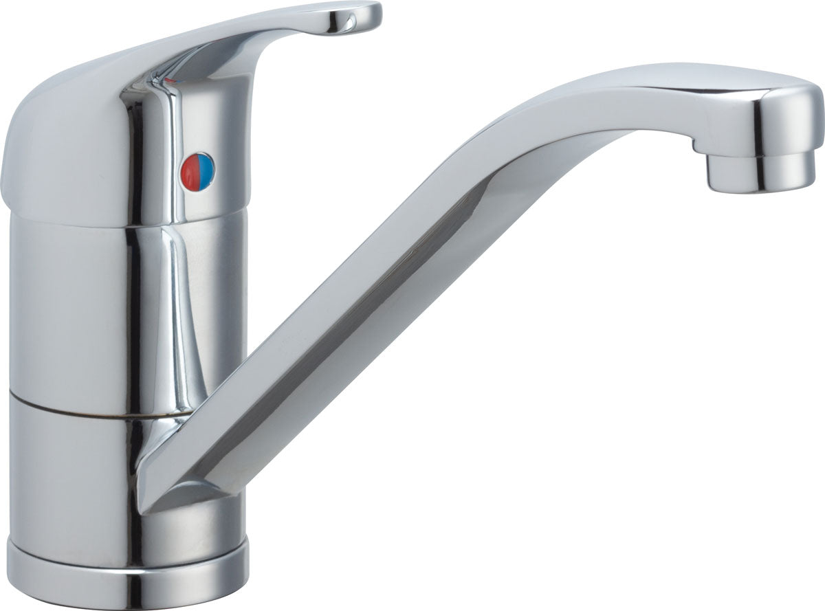 Chicago Faucets 430-ABCP Chrome Commercial Grade Kitchen Faucet with Lever Handle (Eco-Friendly Flow Rate)