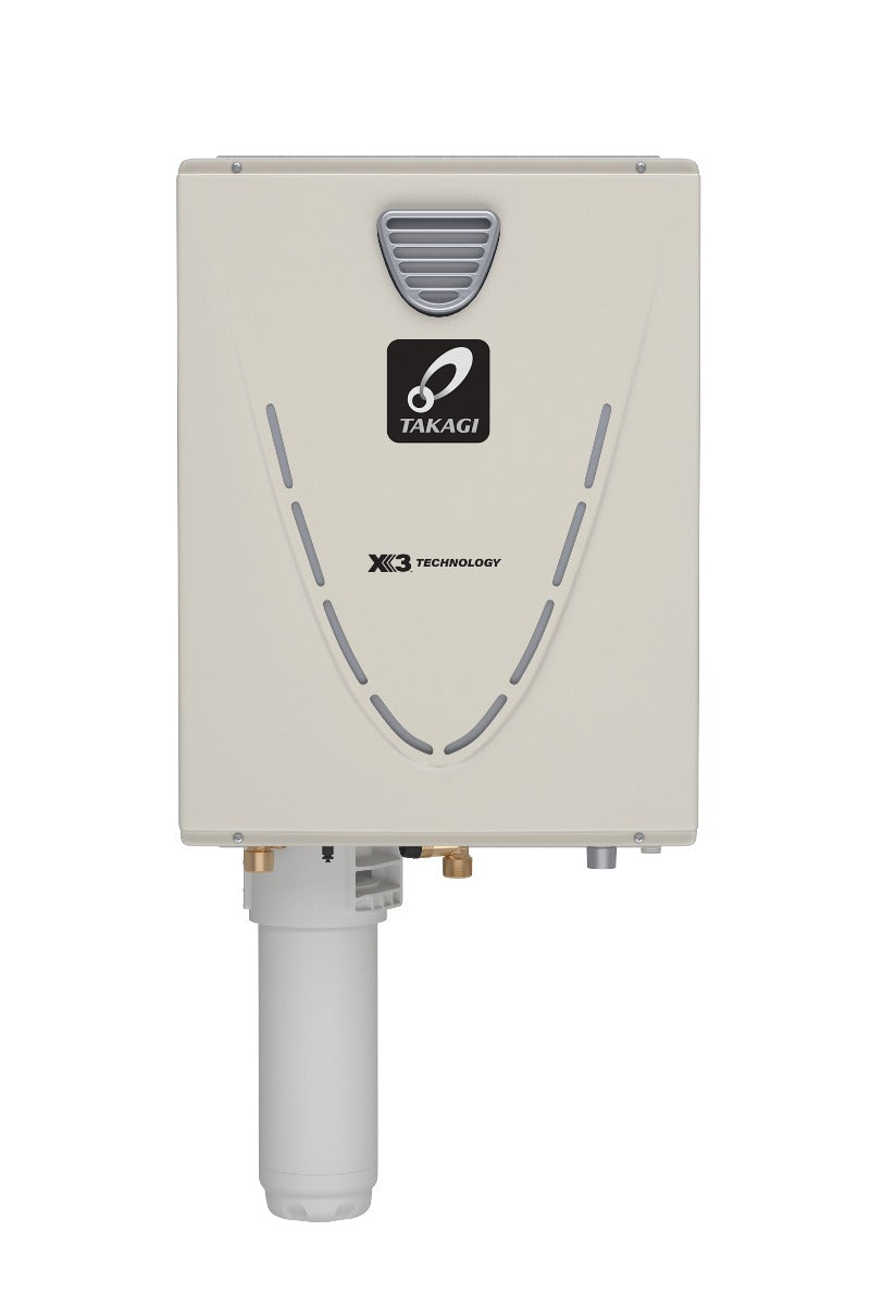 Takagi TK-540X3-NEH 199,000 BTU Natural Gas Outdoor Condensing Ultra Low NOx with X3 Technology Tankless Water Heater