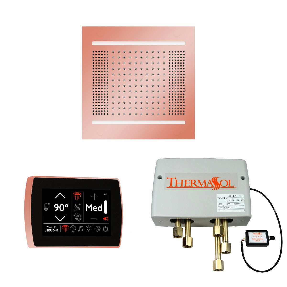 ThermaSol Wellness HydroVive 14 Shower Package with SignaTouch Square