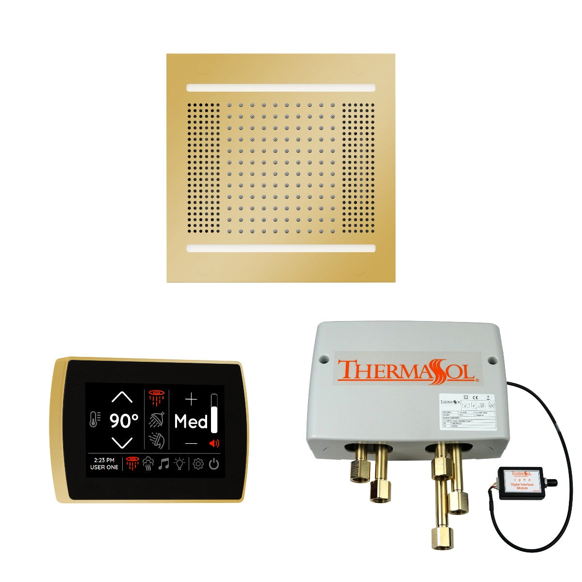 ThermaSol Wellness HydroVive 14 Shower Package with SignaTouch Square