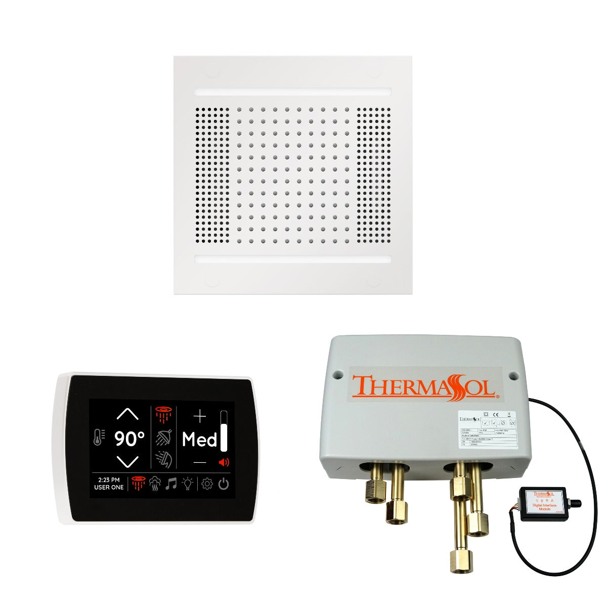 ThermaSol Wellness HydroVive 14 Shower Package with SignaTouch Square