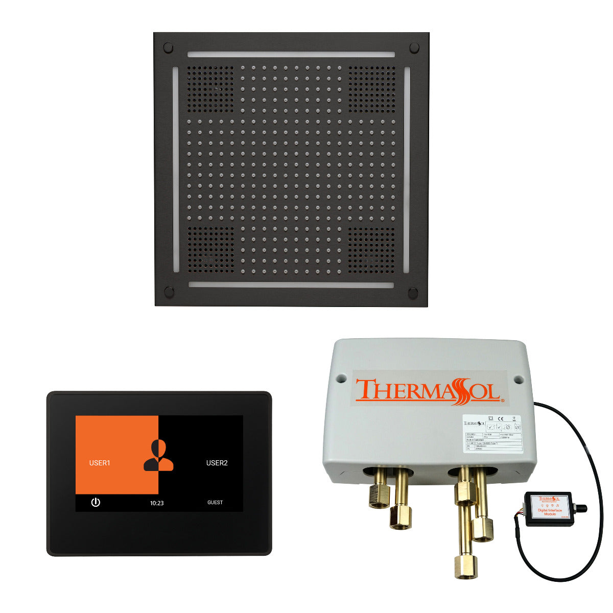 ThermaSol Wellness HydroVive Shower Package with 7" ThermaTouch Square