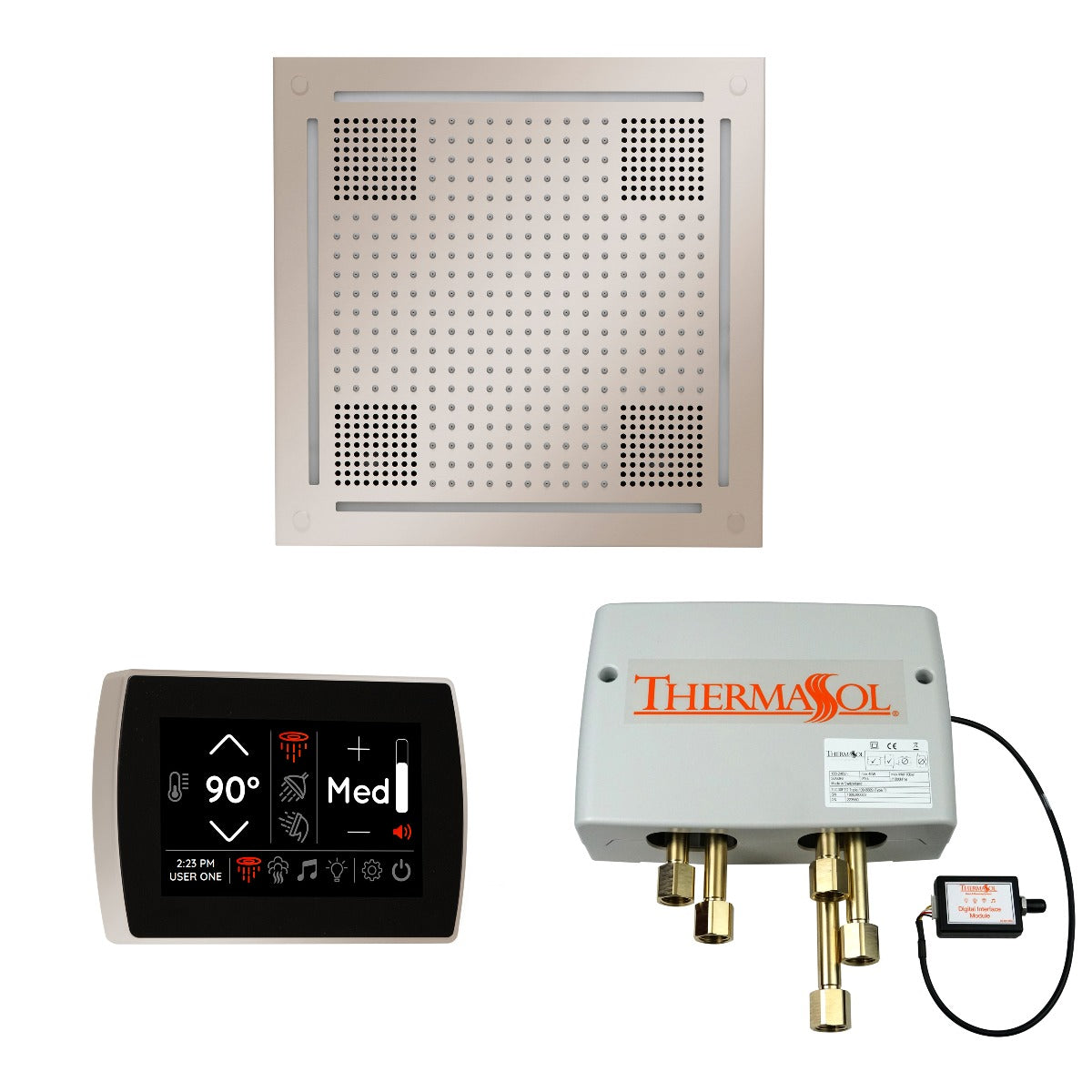 ThermaSol Wellness HydroVive Shower Package with SignaTouch Square