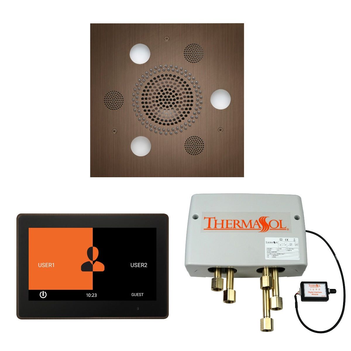 ThermaSol Wellness Shower Package with 10" ThermaTouch Square