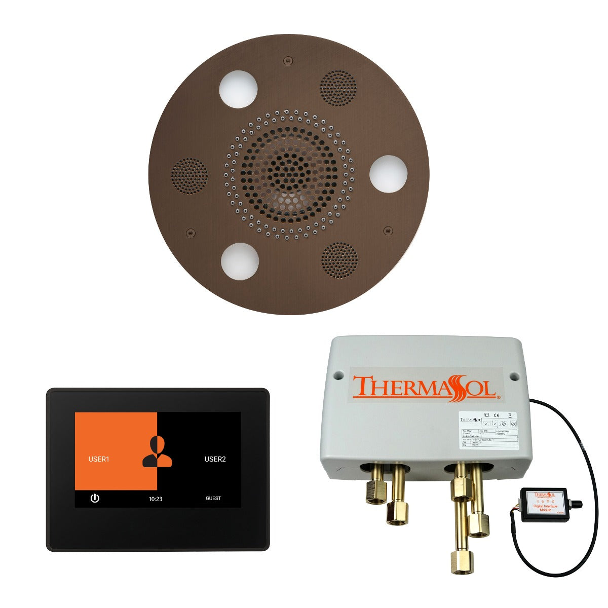 ThermaSol Wellness Shower Package with 7" ThermaTouch Round