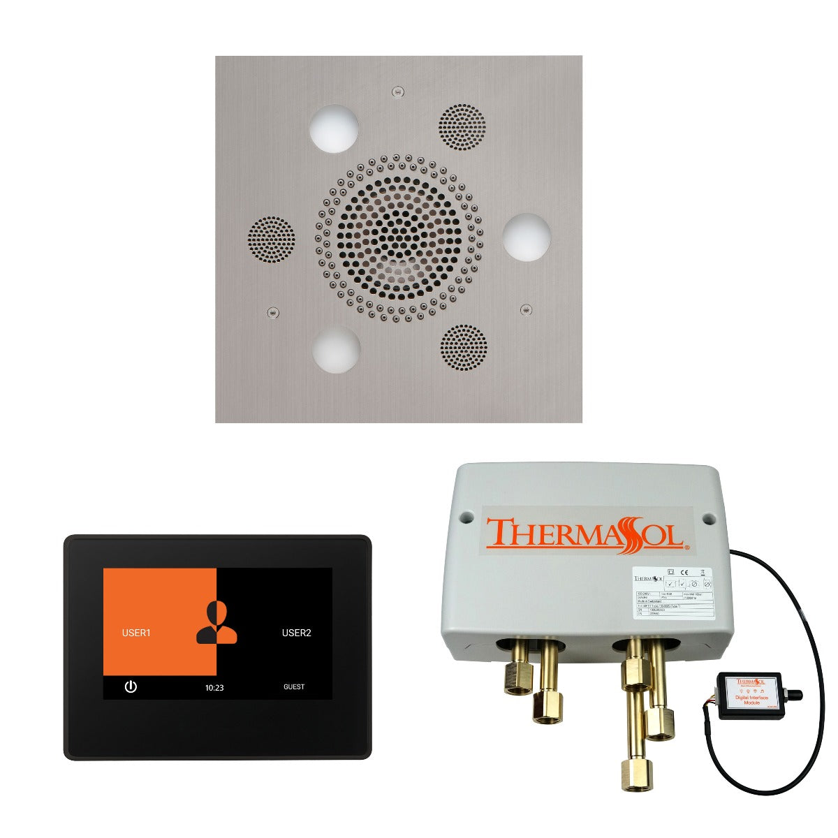 ThermaSol Wellness Shower Package with 7" ThermaTouch Square