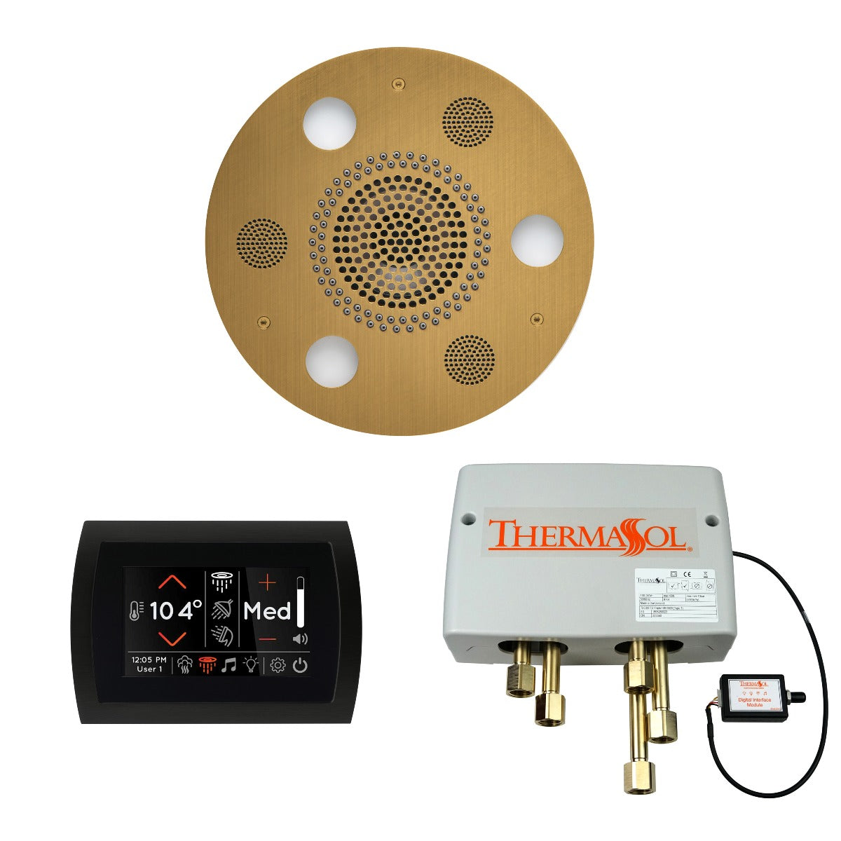 ThermaSol Wellness Shower Package with SignaTouch Round